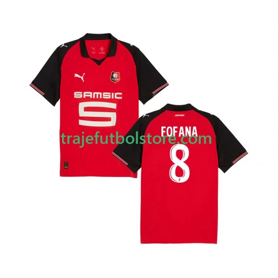 Camiseta 1ª Stade Rennais Seko Fofana 8 Hombre 2025-2026 Manga Corta