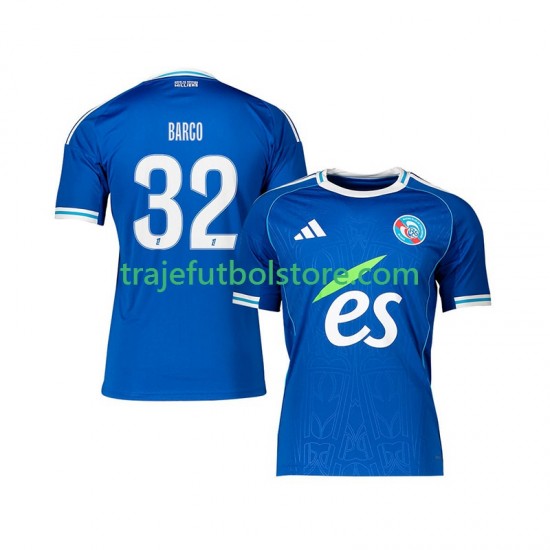 Camiseta 1ª Strasbourg Valentin Barco 32 Hombre 2025-2026 Manga Corta