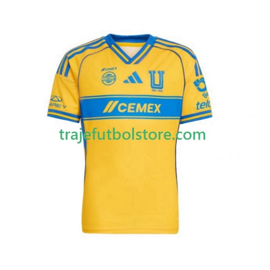 Camiseta 1ª Tigres UANL Hombre 2025-2026 Manga Corta