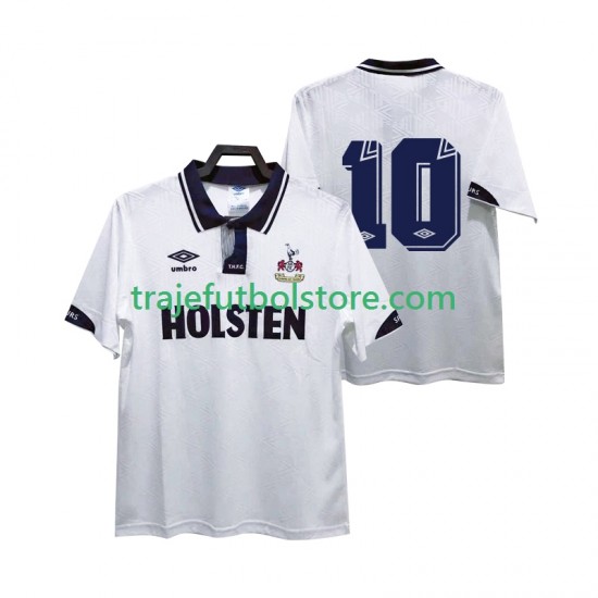 Camiseta 1ª Tottenham Hotspur 10 1991 1993 Retro Hombre Manga Corta