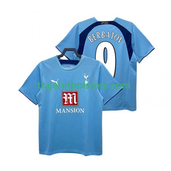 Camiseta 2ª Tottenham Hotspur BERBATOV 9 2007 Retro Hombre 2006 Manga Corta