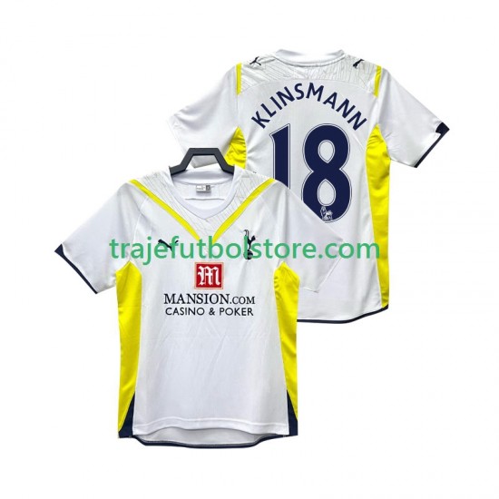 Camiseta 1ª Tottenham Hotspur KLINSMANN 18 2009 Retro Hombre 2010 Manga Corta