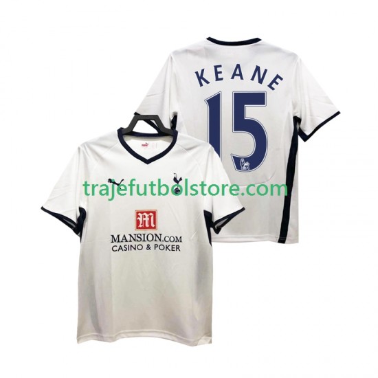 Camiseta 1ª Tottenham Hotspur Keane 15 2009 Retro Hombre 2008 Manga Corta