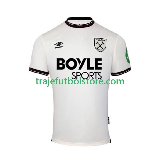 Camiseta 2ª West Ham United Hombre 2025-2026 Manga Corta