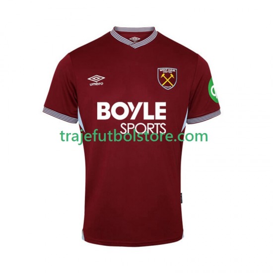 Camiseta 1ª West Ham United Hombre 2025-2026 Manga Corta