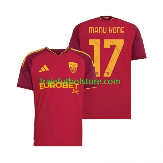 Camiseta 1ª AS Roma Manu Kone 17 Hombre 2026-2027 Manga Corta