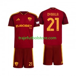 Camiseta 1ª AS Roma Paulo Dybala 21 Niño 2026-2027 Manga Corta Camiseta 1ª AS Roma Paulo Dybala 21 Niño 2026-2027 Manga Corta