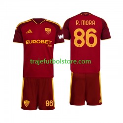 Camiseta 1ª AS Roma Rodrigo Mora 86 Niño 2026-2027 Manga Corta Camiseta 1ª AS Roma Rodrigo Mora 86 Niño 2026-2027 Manga Corta