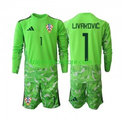 Camiseta 1ª Croacia Dominik Livakovic 25 Portero Niño 2026-2027 ML
