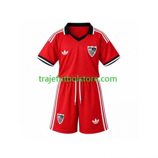 Camiseta 1ª Sevilla FC Retro Niño 2026-2027 Manga Corta