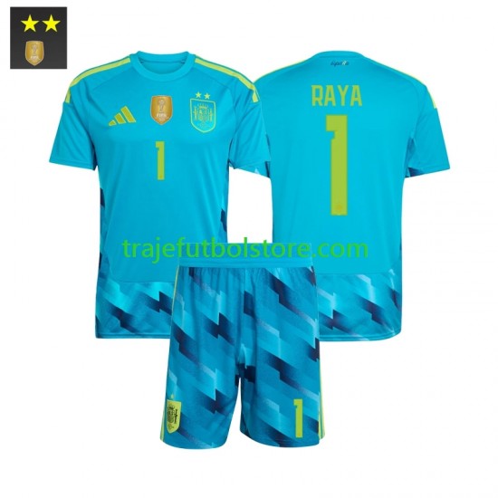 Camiseta 1ª España David Raya 1 Portero Niño 2026-2027 Manga Corta