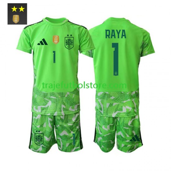 Camiseta 3ª España David Raya 1 Portero Niño 2026-2027 Manga Corta