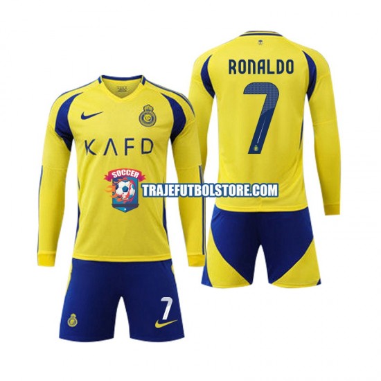 Camiseta 1ª Al Nassr Cristiano Ronaldo 7 Niño 2024-2025 ML