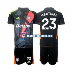 Camiseta 2ª Aston Villa Emiliano Martinez 23 Portero Niño 2024-2025 Manga Corta