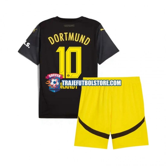 Camiseta 2ª Borussia Dortmund Julian Brandt 10 Niño 2024-2025 Manga Corta