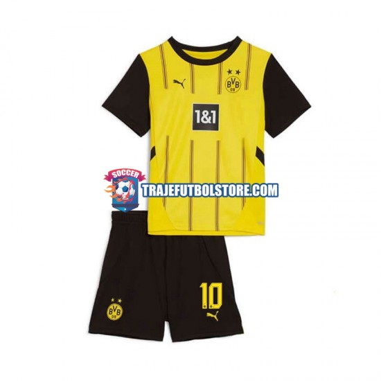 Camiseta 1ª Borussia Dortmund Julian Brandt 10 Niño 2024-2025 Manga Corta