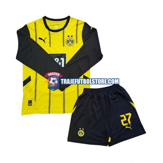 Camiseta 1ª Borussia Dortmund Karim Adeyemi 27 Niño 2024-2025 ML