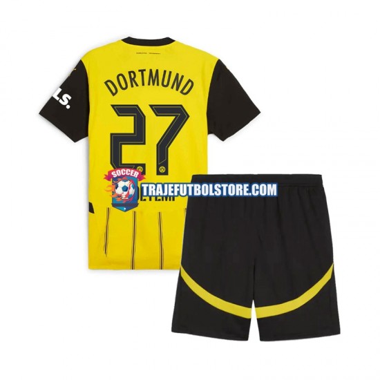 Camiseta 1ª Borussia Dortmund Karim Adeyemi 27 Niño 2024-2025 Manga Corta