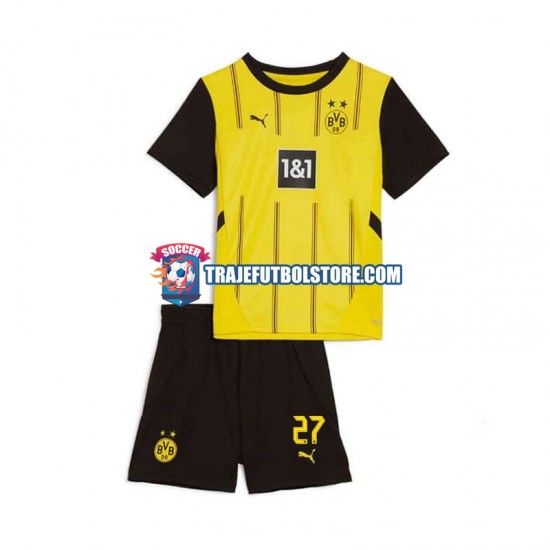 Camiseta 1ª Borussia Dortmund Karim Adeyemi 27 Niño 2024-2025 Manga Corta