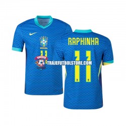 Camiseta 2ª Brasil RAPHINHA 11 Hombre 2024 Manga Corta