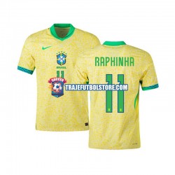 Camiseta 1ª Brasil RAPHINHA 11 Hombre 2024 Manga Corta