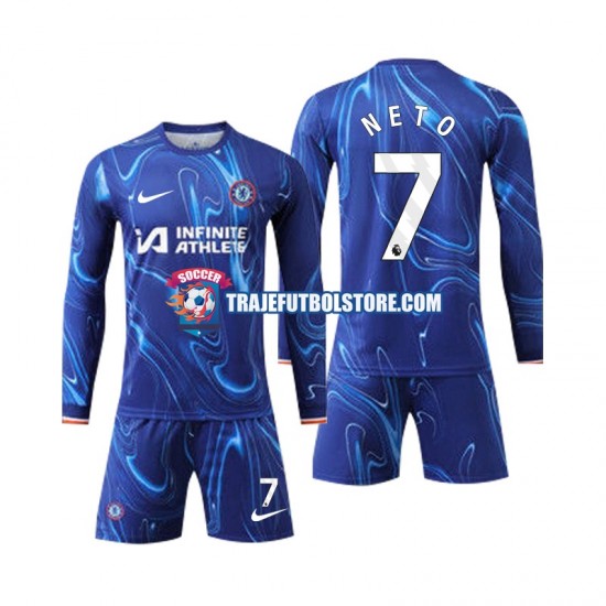 Camiseta 1ª Chelsea Neto 7 Niño 2024-2025 ML