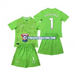 Camiseta 1ª Everton Pickford 1 Portero Niño 2024-2025 Manga Corta