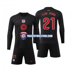 Camiseta 2ª FC Barcelona F DE JONG 21 Niño 2024-2025 ML
