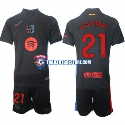 Camiseta 2ª FC Barcelona F DE JONG 21 Niño 2024-2025 Manga Corta