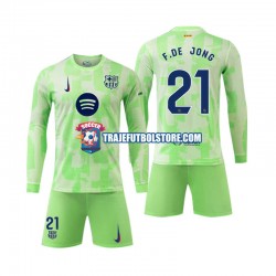 Camiseta 3ª FC Barcelona F DE JONG 21 Niño 2024-2025 ML