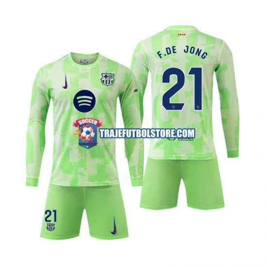 Camiseta 3ª FC Barcelona F DE JONG 21 Niño 2024-2025 ML