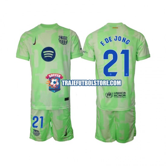 Camiseta 3ª FC Barcelona F DE JONG 21 Niño 2024-2025 Manga Corta