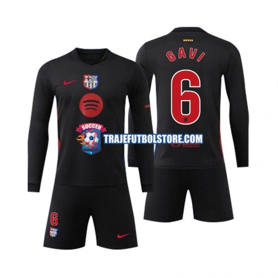 Camiseta 2ª FC Barcelona Gavi 6 Niño 2024-2025 ML