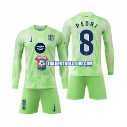 Camiseta 3ª FC Barcelona Pedri 8 Niño 2024-2025 ML