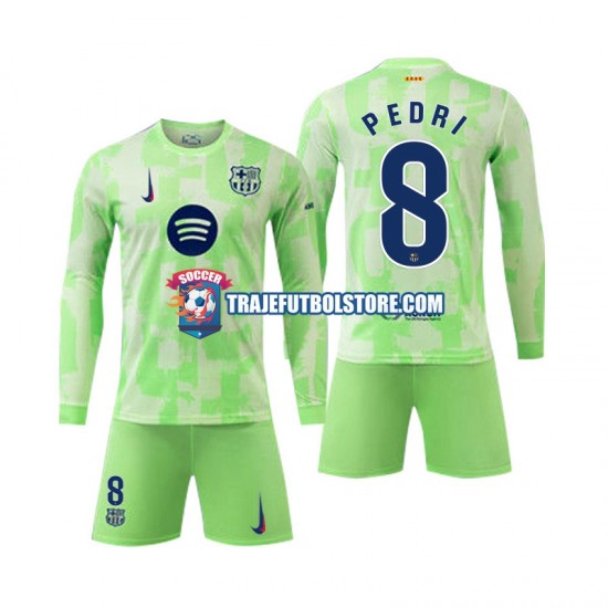 Camiseta 3ª FC Barcelona Pedri 8 Niño 2024-2025 ML