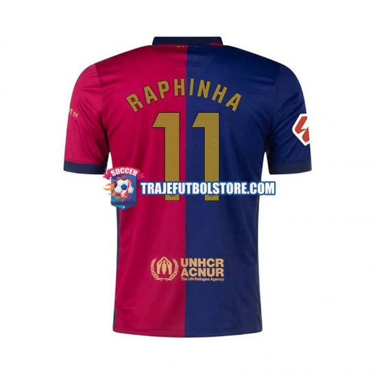 Camiseta 1ª FC Barcelona RAPHINHA 11 Hombre 2024-2025 Manga Corta