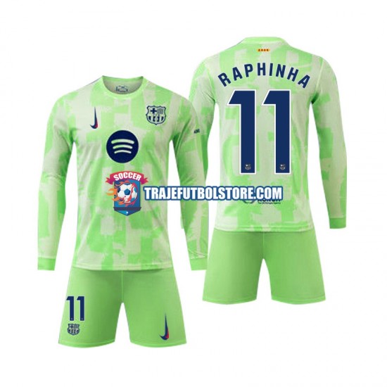 Camiseta 3ª FC Barcelona Raphinha 11 Niño 2024-2025 ML