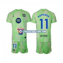 Camiseta 3ª FC Barcelona Raphinha 11 Niño 2024-2025 Manga Corta
