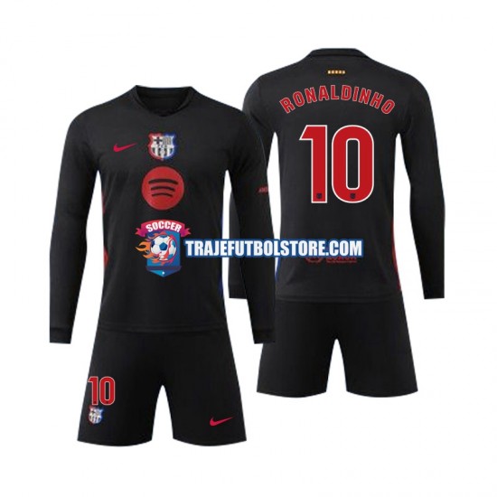 Camiseta 2ª FC Barcelona Ronaldinho 10 Niño 2024-2025 ML