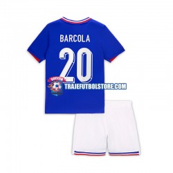 Camiseta 1ª Francia Bradley Barcola 20 Niño 2024 Manga Corta