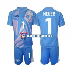 Camiseta 4ª Alemania Manuel Neuer 1 Portero Niño 2024-2025 Manga Corta