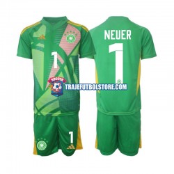 Camiseta 3ª Alemania Manuel Neuer 1 Portero Niño 2024-2025 Manga Corta