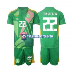 Camiseta 3ª Alemania Ter Stegen 22 Portero Niño 2024-2025 Manga Corta