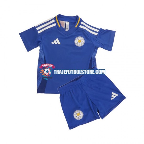 Camiseta 1ª Leicester City Niño 2024-2025 Manga Corta