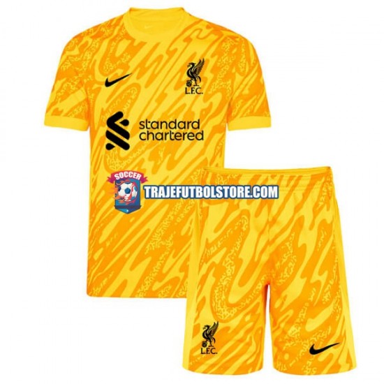 Camiseta 4ª Liverpool Portero Niño 2024-2025 Manga Corta