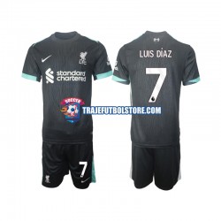 Camiseta 2ª Liverpool Luis Diaz 7 Niño 2024-2025 Manga Corta