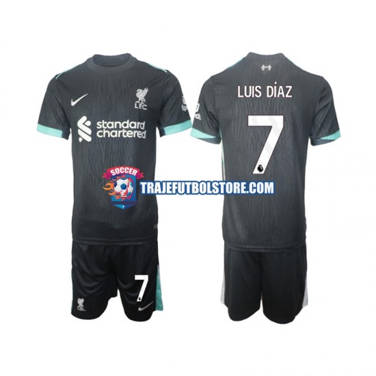Camiseta 2ª Liverpool Luis Diaz 7 Niño 2024-2025 Manga Corta