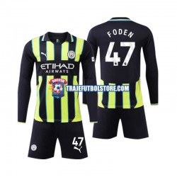 Camiseta 2ª Manchester City Phil Foden 47 Niño 2024-2025 ML