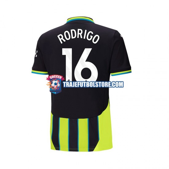 Camiseta 2ª Manchester City RODRIGO 16 Hombre 2024-2025 Manga Corta