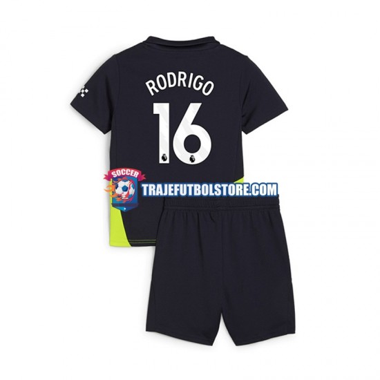 Camiseta 2ª Manchester City RODRIGO 16 Niño 2024-2025 Manga Corta